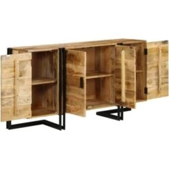 Buffet Bois De Manguier Massif 150 X 40 X 80 Cm VidaXL -Homcomes Boutique 10561723 5