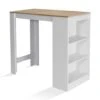 Table De Bar BARTH 2 à 4 Personnes Bois Blanc Plateau Façon Hêtre 1 Table De Bar BARTH 2 à 4 Personnes Bois Blanc Plateau Façon Hêtre -Homcomes Boutique 11119479 1