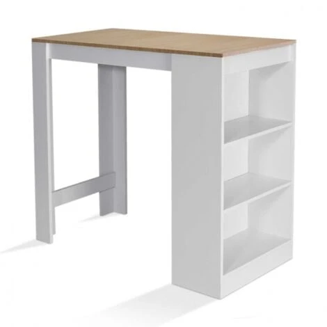 Table De Bar BARTH 2 à 4 Personnes Bois Blanc Plateau Façon Hêtre 3 Table De Bar BARTH 2 à 4 Personnes Bois Blanc Plateau Façon Hêtre