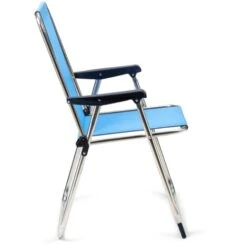 Chaise De Plage Pliante Solenny Avec Dossier Haut Bleu 55x53x89 cm -Homcomes Boutique 12178943 3