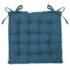 Lot De 6 Galettes De Chaise En Coton Et Polyester Coloris Bleu Canard - Dim : L 38 X L 38 Cm 2 Lot De 6 Galettes De Chaise En Coton Et Polyester Coloris Bleu Canard - Dim : L 38 X L 38 Cm -Homcomes Boutique 12220619 1