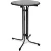 Beautissu Table Haute Pliante Outdoor Sylt Gris, 70cm (∅)