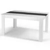 Table à Manger GEORGIA 6 Personnes Blanche Et Noire 140 X 90 Cm -Homcomes Boutique 12692087 1