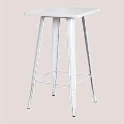 Table Haute Carrée En Acier (60x60 Cm) LIX SKLUM Blanc