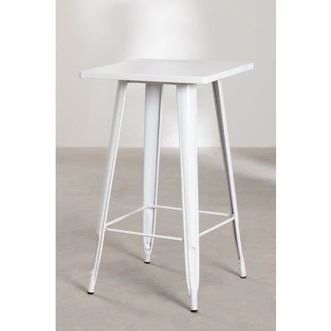 Table Haute Carrée En Acier (60x60 Cm) LIX SKLUM Blanc 5 Table Haute Carrée En Acier (60x60 Cm) LIX SKLUM Blanc – Image 3