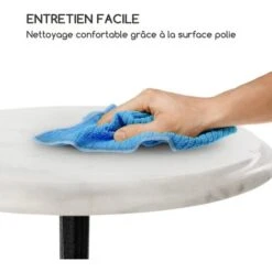 Patras-XS Table De Bistrot Plateau Ø 30cm Fonte & Marbre Blanc -Homcomes Boutique 12990280 4