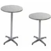 Bc-elec - BS11011-6 Table Haute De Bar / Réception Ø60Cm, Mange Debout En Aluminium, H: 70 Ou 110 Cm -Homcomes Boutique 138799 1