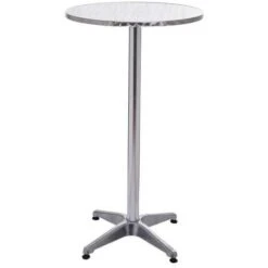 Bc-elec - BS11011-6 Table Haute De Bar / Réception Ø60Cm, Mange Debout En Aluminium, H: 70 Ou 110 Cm 10 Bc-elec - BS11011-6 Table Haute De Bar / Réception Ø60Cm, Mange Debout En Aluminium, H: 70 Ou 110 Cm -Homcomes Boutique 138799 4