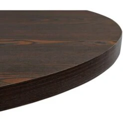 Table Haute Mange Debout Bar Bistrot MDF Et Acier Rond 80 Cm Frêne Foncé Marron -Homcomes Boutique 14120752 5