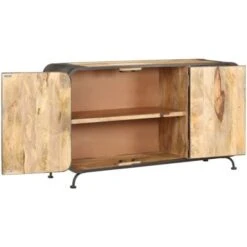 Buffet 140 X 40 X 80 Cm Bois De Manguier Massif VidaXL -Homcomes Boutique 14790372 4