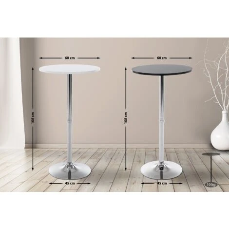 Table Haute Ronde Ø 60 Cm Blanc 4 Table Haute Ronde Ø 60 Cm Blanc – Image 2