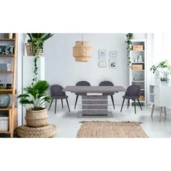 Table Extensible Bilma Effet Béton -Homcomes Boutique 15812319 3