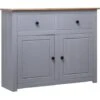 Buffet Gris 93x40x80 Cm Pin Solide Assortiment Panama VidaXL -Homcomes Boutique 16633781 1