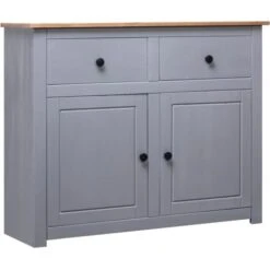 Buffet Gris 93x40x80 Cm Pin Solide Assortiment Panama VidaXL