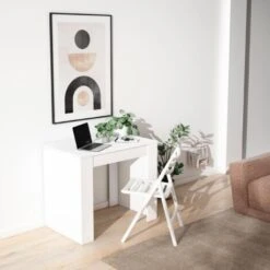 Skraut Home - Table Console Extensible +rallonges Jusqu'à 237 Cm - 78 X 90 X 50 Cm - Blanc -Homcomes Boutique 16949519 3