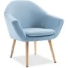 Mc Haus - Fauteuil Nordique Pour Salon Ou Chambre A Coucher Couleur Bleue 1 Mc Haus - Fauteuil Nordique Pour Salon Ou Chambre A Coucher Couleur Bleue -Homcomes Boutique 18103843 1