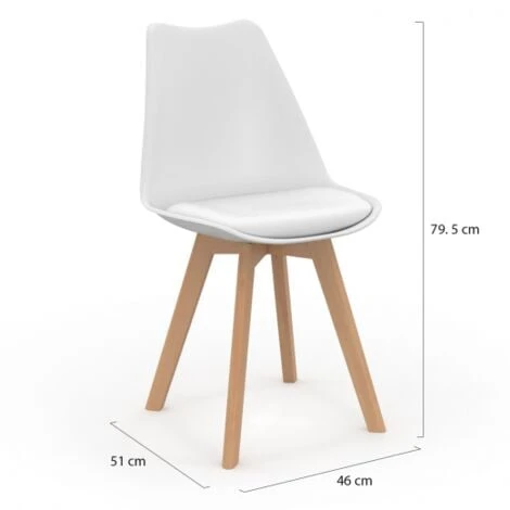 Lot De 6 Chaises Scandinaves SARA Mix Color Blanc, Gris Clair, Bleu Canard X2, Gris Foncé X2 7 Lot De 6 Chaises Scandinaves SARA Mix Color Blanc, Gris Clair, Bleu Canard X2, Gris Foncé X2 – Image 5