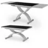 MARCO - Table Basse Relevable Noir Et Gris 2 Allonges -Homcomes Boutique 18397034 1