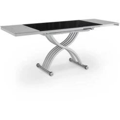 MARCO - Table Basse Relevable Noir Et Gris 2 Allonges -Homcomes Boutique 18397034 3