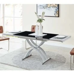 MARCO - Table Basse Relevable Noir Et Gris 2 Allonges -Homcomes Boutique 18397034 4