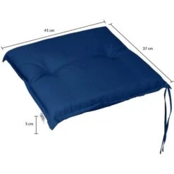 Lot De 4 Coussins Pour Chaise - Galette Dessus De Chaise 41cm - Jardin Maison Bleu -Homcomes Boutique 18476449 5