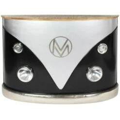 Meuble Bar Noir Avec Plateau En Bois De Manguier Combi