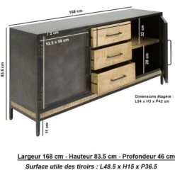 Buffet En Métal Opposite -Homcomes Boutique 18478988 3