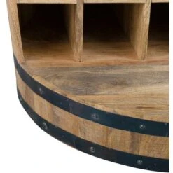 Bar Tonneau En Bois De Manguier Et Métal Solal -Homcomes Boutique 18479735 5