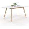 Table Scandinave Extensible INGA 120-160 Cm Blanche -Homcomes Boutique 18592505 1