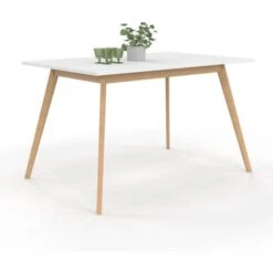 Table Scandinave Extensible INGA 120-160 Cm Blanche -Homcomes Boutique 18592505 5