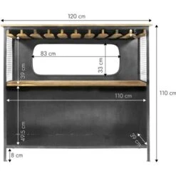 Meuble Bar En Métal Gris Arsène -Homcomes Boutique 18777490 5