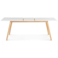 Table Scandinave Extensible INGA 160-200 Cm Blanche -Homcomes Boutique 19156510 5