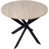 Skraut Home - Table à Manger Ronde - 75 X 100 X 100 Cm - 3 Personnes - Modèle Zen - Finition Chêne/Noir -Homcomes Boutique 19328441 1