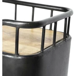 Bar à Roulettes En Métal Noir Paco -Homcomes Boutique 19805725 5