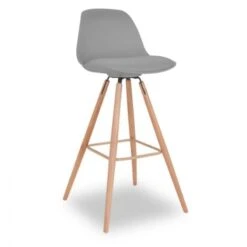 Lot De 4 Tabourets De Bar SARA Mix Color Gris Foncé, Gris Clair, Blanc Et Bleu Canard -Homcomes Boutique 19886099 4