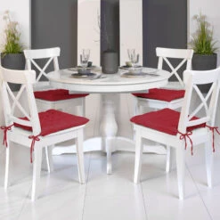 Beautissu Lot De 4 Galettes De Chaise Lea Rouge Foncé -Homcomes Boutique 23465811 5