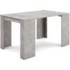 Skraut Home - Table Console Extensible Jusqu'à 140 Cm -78 X 90 X 50 Cm - Finition Ciment