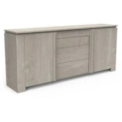 Demeyere Bahut 2 Portes Ouvrantes 3 Tiroirs Comtesse - Gris