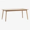 Table De Salle à Manger Rectangulaire Extensible En Bois (180-230X100 Cm) Ebis SKLUM
