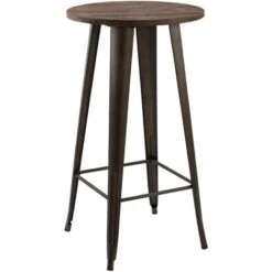 Table De Bar Ronde 2 Personnes En Bois D60 Cm - Chimie