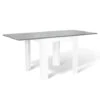 Table à Manger Extensible DONA 6-8 Personnes Plateau Effet Béton Ciré 80-160cm -Homcomes Boutique 26265032 1