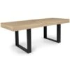 Table à Manger Extensible PHOENIX 6-10 Personnes Bois Et Noir 160-200 Cm