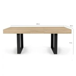 Table à Manger Extensible PHOENIX 6-10 Personnes Bois Et Noir 160-200 Cm 11 Table à Manger Extensible PHOENIX 6-10 Personnes Bois Et Noir 160-200 Cm -Homcomes Boutique 26515935 5