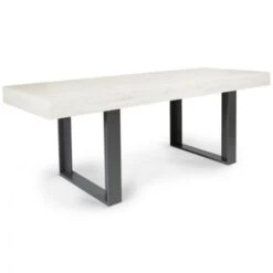 Table à Manger Extensible PHOENIX 6-10 Personnes Bois Et Gris 160-200 Cm
