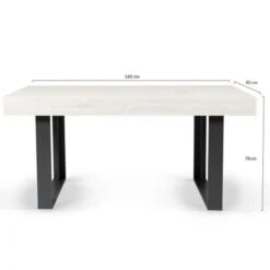 Table à Manger Extensible PHOENIX 6-10 Personnes Bois Et Gris 160-200 Cm -Homcomes Boutique 26515936 5