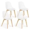 Lot De 4 Chaises MANDY Blanches Pour Salle à Manger