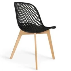 Lot De 4 Chaises MANDY Noires Pour Salle à Manger -Homcomes Boutique 27748436 4