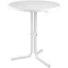 Beautissu Table De Bar Ronde Ø 60 Cm Emma - Table De Bistrot Pour Cuisine Ou Exterieur Jardin Terrasse Balcon - Anthracite - Hauteur 70 Cm - Entretien Facile & Résistant Aux Intempéries Blanc -Homcomes Boutique 28852637 1