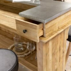 Meuble Bar En Bois Recyclé Garance 180 Cm -Homcomes Boutique 29109731 5