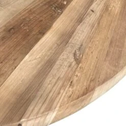 Table Ronde Extensible En Bois Massif Héloïse Bois Naturel Et Pied Blanc -Homcomes Boutique 29990056 5